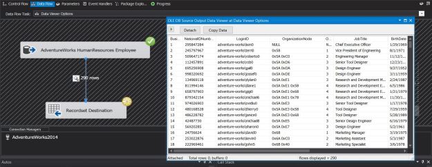 Data Viewer showing data flowing through the data path