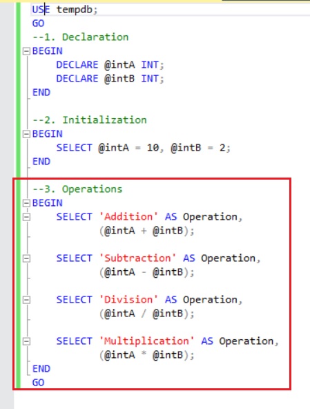 #0409 – SQL Server – Code Blocks – Equivalent of #region…#endregion ...